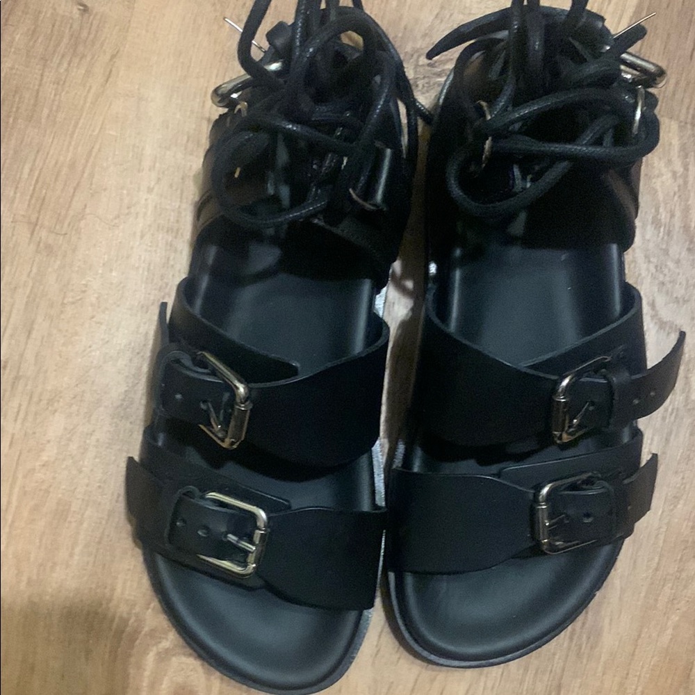 Black Strappy Sandals